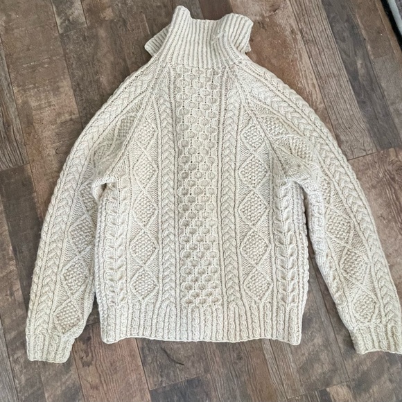 Vintage Irish Knit Shawl Collar Cardigan Ireland - Picture 10 of 12